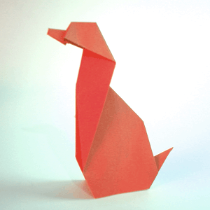 origami cane seduto