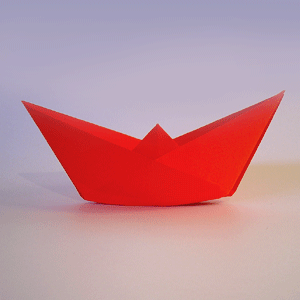 barca origami galleggiante