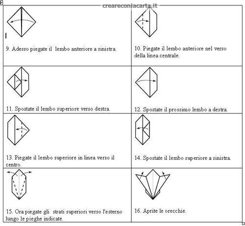 schema coniglio origami 2